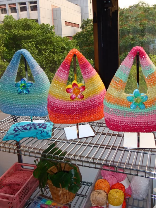 Glitter Crochet Handbag