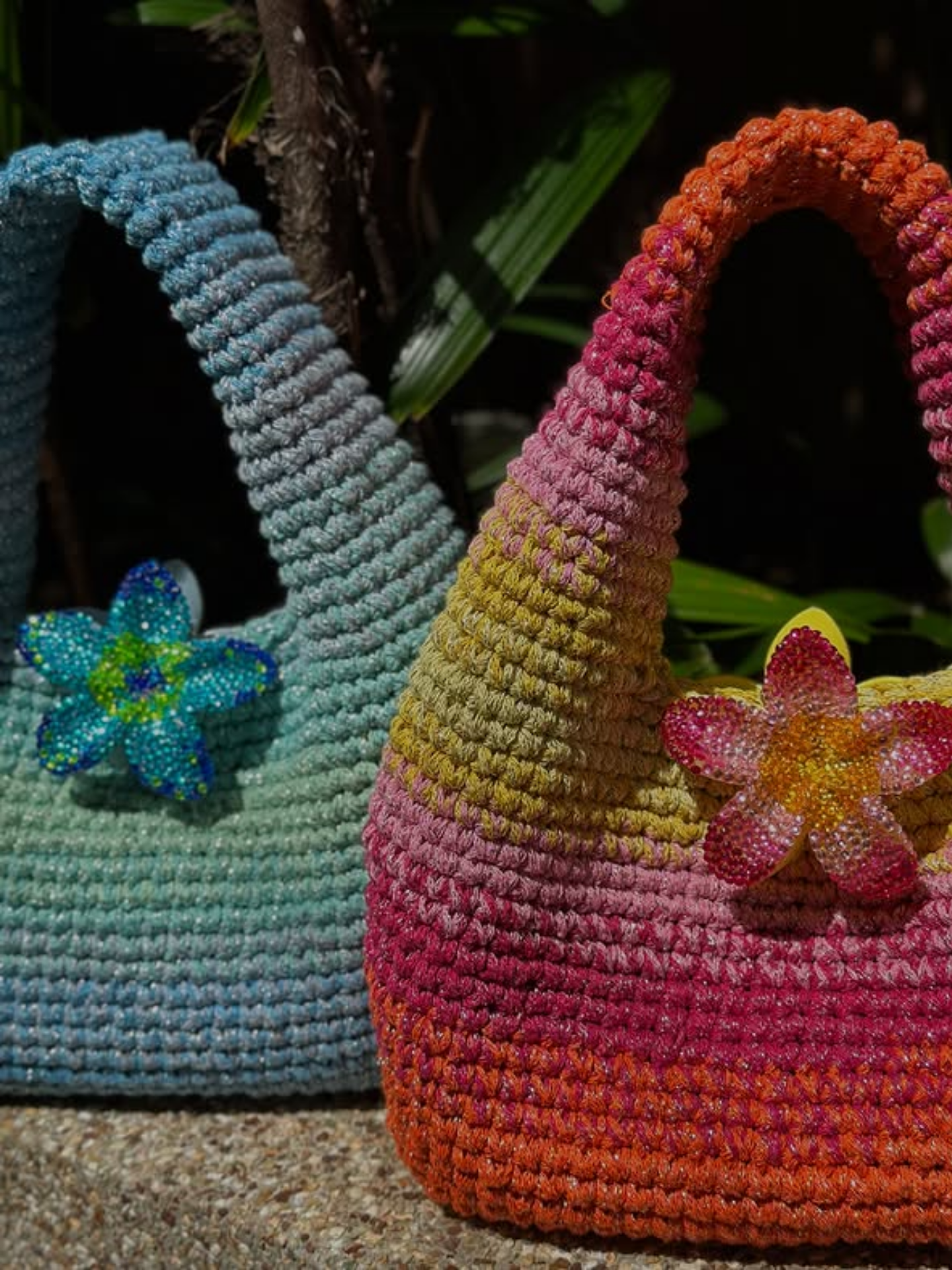 Glitter Crochet Handbag