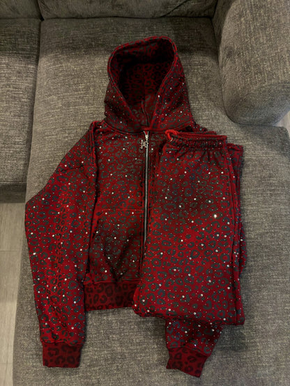 Rhinestone Cheetah Sweatsuit