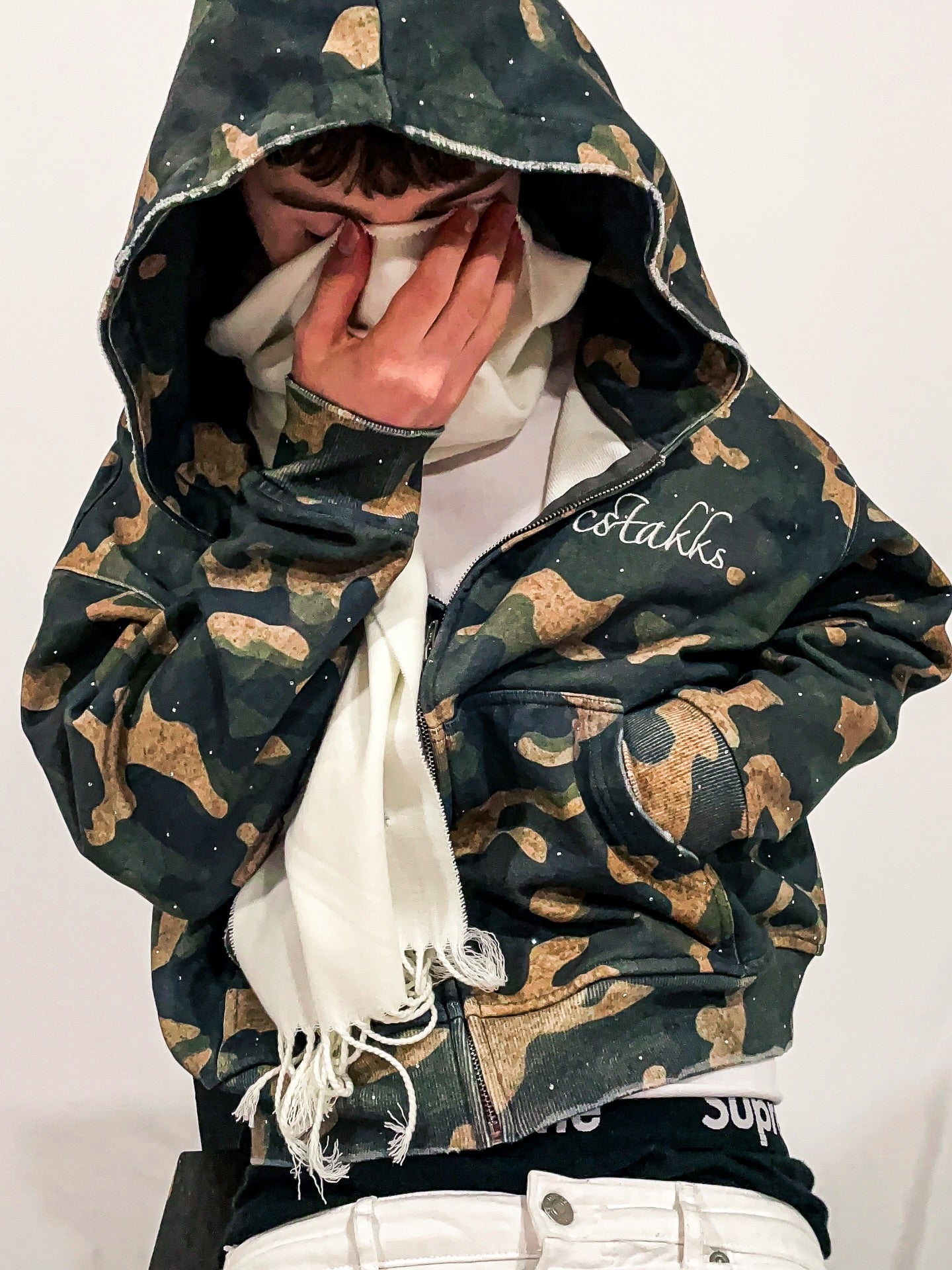 Camo Zip Up Hoodie